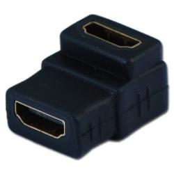 HDMI ADATPOR, ANGLED, FEMALE TO FEMALE